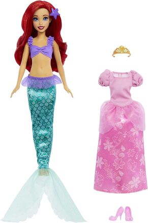 Disney Princess Mermaid To Princess Ariel Toys Dolls & Accessories Dolls Multi/patterned Disney Princess