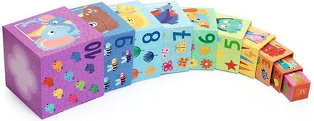 Rainbow, Stacking Blocks Toys Baby Toys Educational Toys Stackable Blocks Multi/mønstret Djeco*Betinget Tilbud