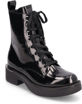 Talma - Combat Boot Shoes Boots Ankle Boots Laced Boots Black DKNY