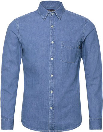 Slim Original Woven Tops Shirts Denim Shirts Blue Dockers