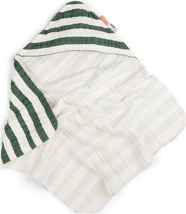 Hooded Towel Gots Stripes Home Bath Time Towels & Cloths Towels Multi/mønstret D By Deer*Betinget Tilbud