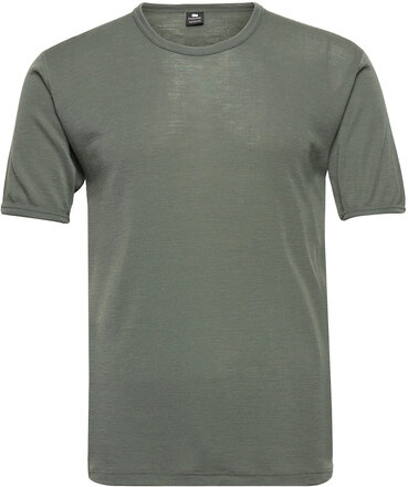 Dovre Wool T-Shirt Tops T-Kortærmet Skjorte Green Dovre