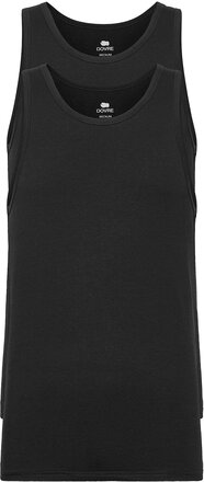Dovre Singlet 2-Pack Bamboo Tops T-shirts Sleeveless Black Dovre