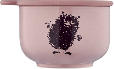 The Moomins Small Cotton Jar/Cottonsticks Home Decoration Bathroom Interior Toothbrush Holder Pink Moomin