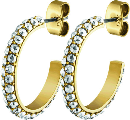 Hosta Sg Crystal Accessories Jewellery Earrings Hoops Dyrberg/Kern*Betinget Tilbud