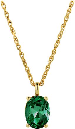 Barga Sg Emerald Green Accessories Jewellery Necklaces Dainty Necklaces Grønn Dyrberg/Kern*Betinget Tilbud