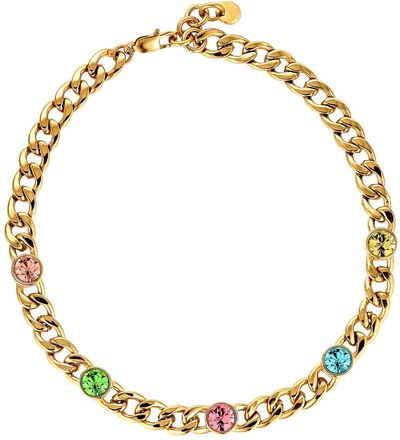Angelina Sg Pastel Multi Accessories Jewellery Necklaces Chain Necklaces Gold Dyrberg/Kern