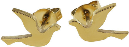 Dove Studs Accessories Kids Jewellery Earrings Studs Gull Edblad*Betinget Tilbud
