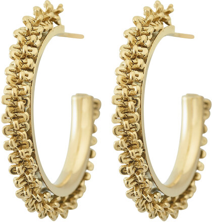 Tinsel Earrings Creole Accessories Kids Jewellery Earrings Hoops Gull Edblad*Betinget Tilbud