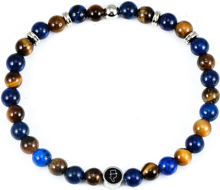 Beads Bracelet 6Mm Armbånd Smykker Marineblå Edd.*Betinget Tilbud