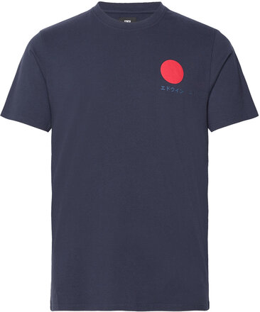 Japanese Sun T-Shirt-Navy Blazer T-shirts Short-sleeved Marineblå Edwin*Betinget Tilbud