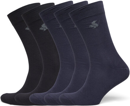 Egtved Socks Cotton 5 Pck Box Underwear Socks Regular Socks Navy Egtved