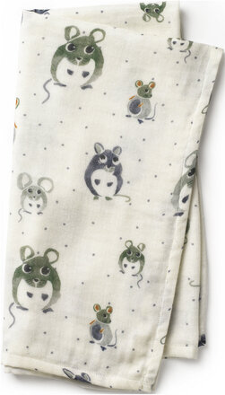 Bamboo Muslin Blanke - Forest Mouse Baby & Maternity Baby Sleep Muslins Muslin Blankets Hvit Elodie Details*Betinget Tilbud