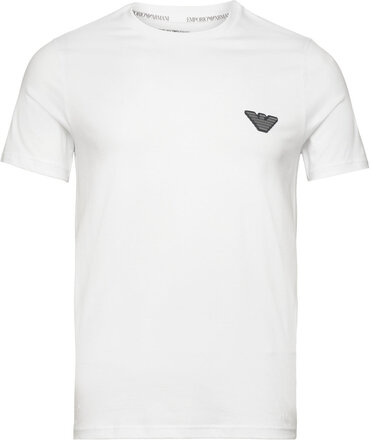 Men's Knit T-Shirt Tops T-Kortærmet Skjorte White Emporio Armani