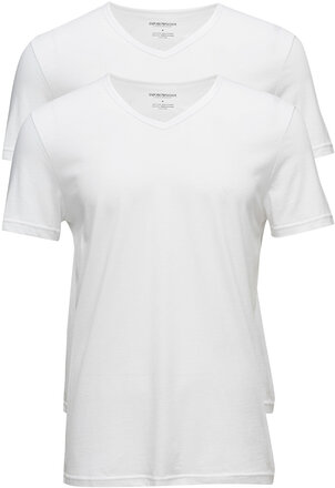Mens Knit 2Pack Tsh T-shirts Short-sleeved Hvit Emporio Armani*Betinget Tilbud