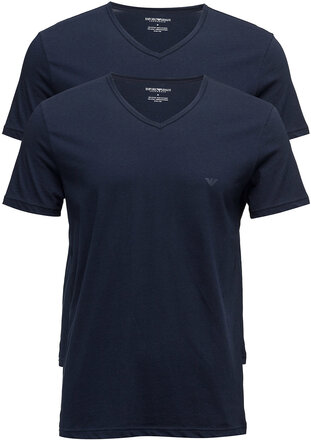 Mens Knit 2Pack Tsh Tops T-shirts Short-sleeved Navy Emporio Armani