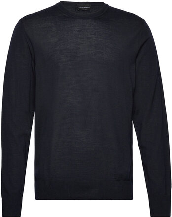 Sweater Designers Knitwear Round Necks Navy Emporio Armani