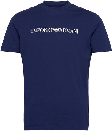 T-Shirt T-shirts Short-sleeved Blå Emporio Armani*Betinget Tilbud