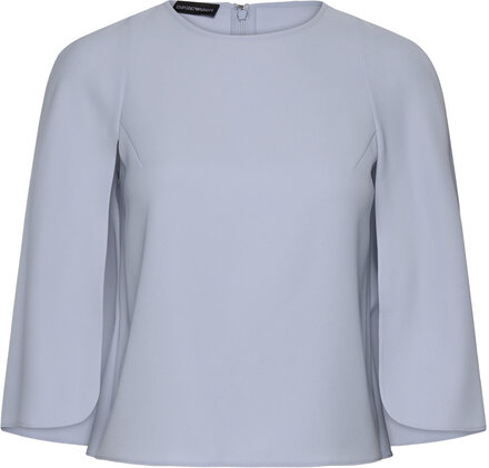 Top Tops Blouses Long-sleeved Blue Emporio Armani