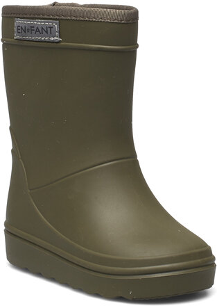 Rain Boots Solid Shoes Rubberboots High Rubberboots Green En Fant