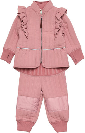 Thermal Set Girl - Solid Outerwear Thermo Outerwear Thermo Sets Pink En Fant