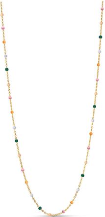 Necklace Lola Accessories Jewellery Necklaces Chain Necklaces Gull Enamel Copenhagen*Betinget Tilbud
