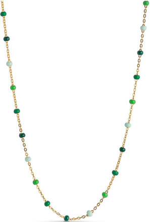 Necklace, Lola Accessories Jewellery Necklaces Chain Necklaces Grønn Enamel Copenhagen*Betinget Tilbud