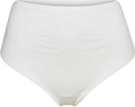 Made Of Recycled Material: Shaping-Effect Thong Lingerie Panties High Waisted Panties Hvit Esprit Bodywear Women*Betinget Tilbud