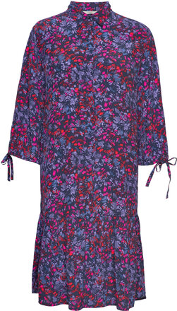 Floral Print Dress, Lenzing™ Ecovero™ Dresses Shirt Dresses Multi/mønstret Esprit Casual*Betinget Tilbud