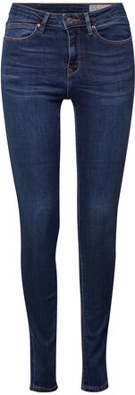 Garment-Washed Jeans With Organic Cotton Skinny Jeans Blå Esprit Casual*Betinget Tilbud