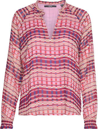 Blouses Woven Tops Blouses Long-sleeved Pink Esprit Collection