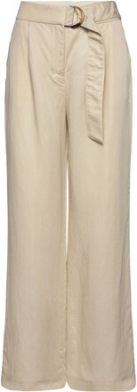 Women Pants Woven Length Service Vide Bukser Beige Esprit Collection*Betinget Tilbud