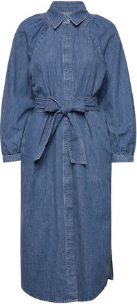 Denim Dress Dresses Jeans Dresses Blå Esprit Collection*Betinget Tilbud