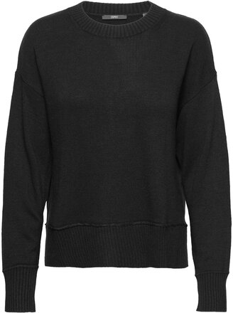Knitted Wool Blend Jumper Tops Knitwear Jumpers Black Esprit Collection