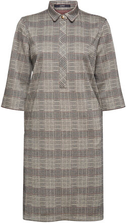 Prince Of Wales Mix & Match Dress Dresses Shirt Dresses Grå Esprit Collection*Betinget Tilbud