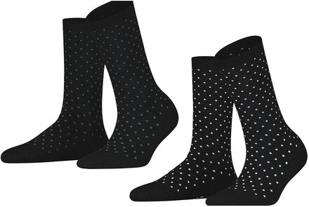 Fine Dot So 2P Lingerie Socks Regular Socks Svart Esprit Socks*Betinget Tilbud