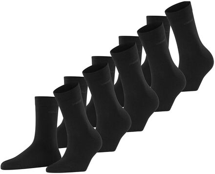 Solid So 5P Lingerie Socks Regular Socks Svart Esprit Socks*Betinget Tilbud