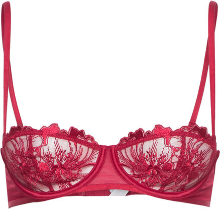 Amaryllis Underwired Balcony Bra Lingerie Bras & Tops Balc Tte Bras Rød Etam*Betinget Tilbud