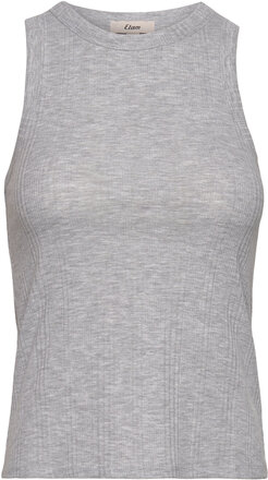 Coly Caraco Pyjama Top Tops T-shirts & Tops Sleeveless Grey Etam