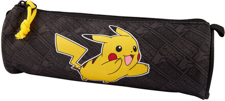 Pokémon #025, Round Pencil Case Accessories Bags Pencil Cases Black Pokemon