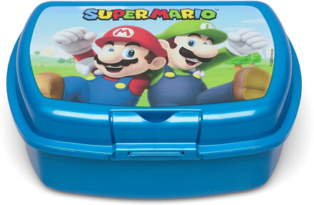 Super Mario Urban Sandwich Box Home Meal Time Lunch Boxes Blue Super Mario