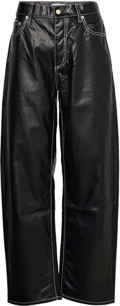 Benz Vegan Leather Black Bottoms Trousers Leather Leggings-Byxor Black EYTYS