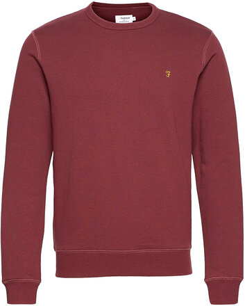 Tim Crew Tops Sweat-shirts & Hoodies Sweat-shirts Red Farah