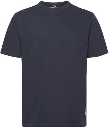 Nelson Organic Tee Ss T-shirts Short-sleeved Marineblå Fat Moose*Betinget Tilbud