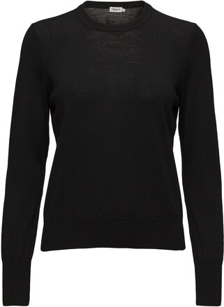 Merino R-Neck Sweater Pullover Svart Filippa K*Betinget Tilbud
