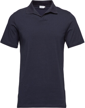 M. Lycra Polo T-Shirt Designers Polos Short-sleeved Blue Filippa K