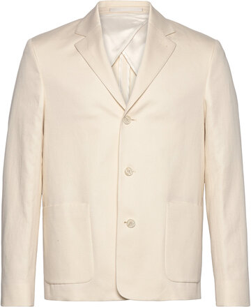 Cotton Linen Blazer Suits & Blazers Blazers Single Breasted Blazers Cream Filippa K