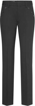 Straight Tailored Trousers Designers Trousers Suitpants Black Filippa K