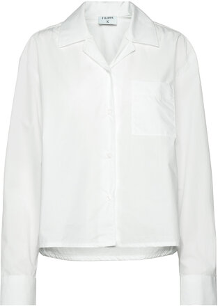 Cropped Poplin Shirt Designers Shirts Long-sleeved White Filippa K