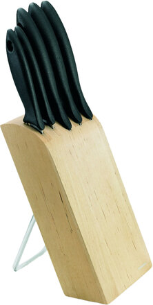 Essential Knife Block With 5 Knives Home Kitchen Knives & Accessories Knife Blocks Brown Fiskars